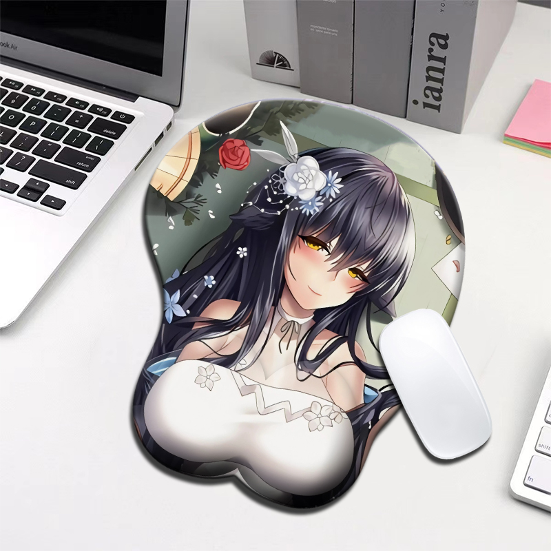 动漫原神3d立体记忆护腕鼠标垫人体工学大键盘托防腱鞘炎宿舍胸
