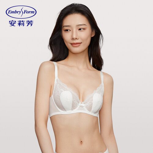 单层围文胸安莉芳有钢圈大胸显小