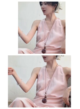 【豆见平安】法式复古手作项链鹭青一同款休闲百搭简约实用项链