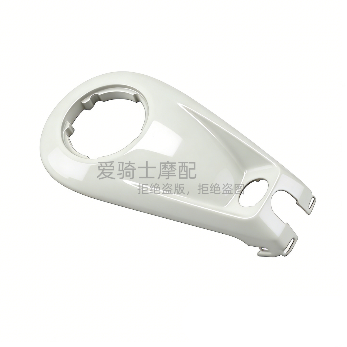 春风675NK改装星光白油箱上护罩 水印碳纤维锁盖塑料护板上装饰板