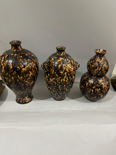 宋代吉州窑虎皮斑瓶子古玩古董老货一线古玩收藏精品摆件单个价格