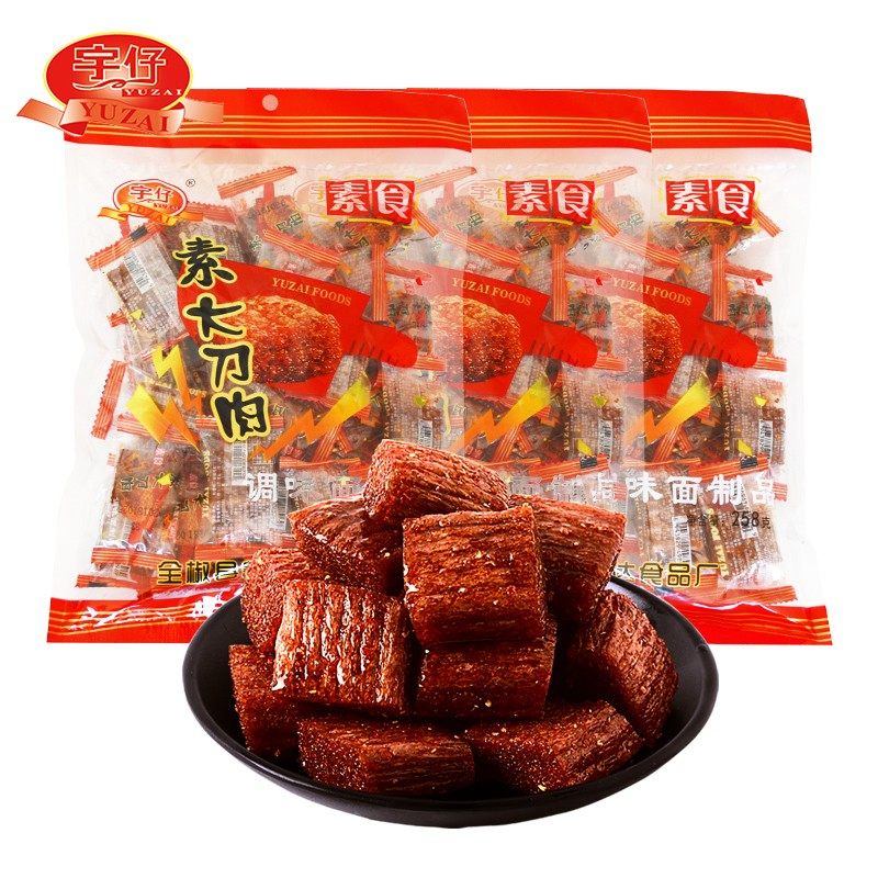 宇仔素大刀肉辣条儿时经典8090年代怀旧零食小吃休闲食品麻辣
