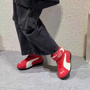 女童鞋子2025新款秋冬季儿童休闲高帮鞋男童加绒二棉运动鞋德训鞋