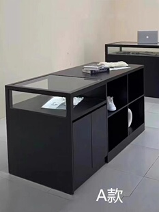 服装店收银台中岛柜流水台储藏柜展示桌 饰品陈列摆件展示收银台