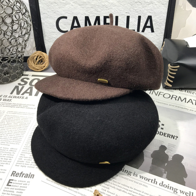 BXLS.进口洋气时髦羊毛贝雷帽