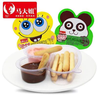 马大姐萌巧杯蘸酱饼干独立小包装