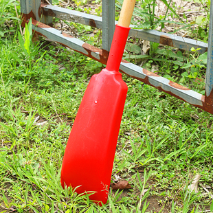 农村投食饲料瓢可插木棍的圆筒水桨型瓢长饲料铲子料桨划船桨瓢铲