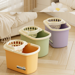 加厚提手沥水大号地拖桶新款拖把桶家用手压拧水墩布桶带滑轮水桶