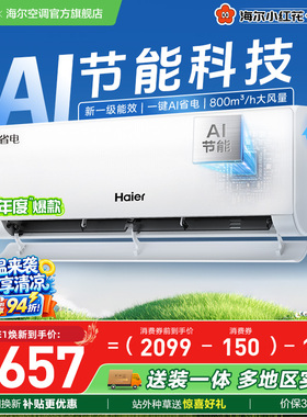 【镇店爆款】海尔空调1.5匹一级能效1匹净省电Plus家用挂机35E1
