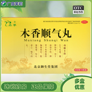 6袋 行气化湿健脾和胃脾胃不和呕吐恶心GD 木香顺气丸 名草