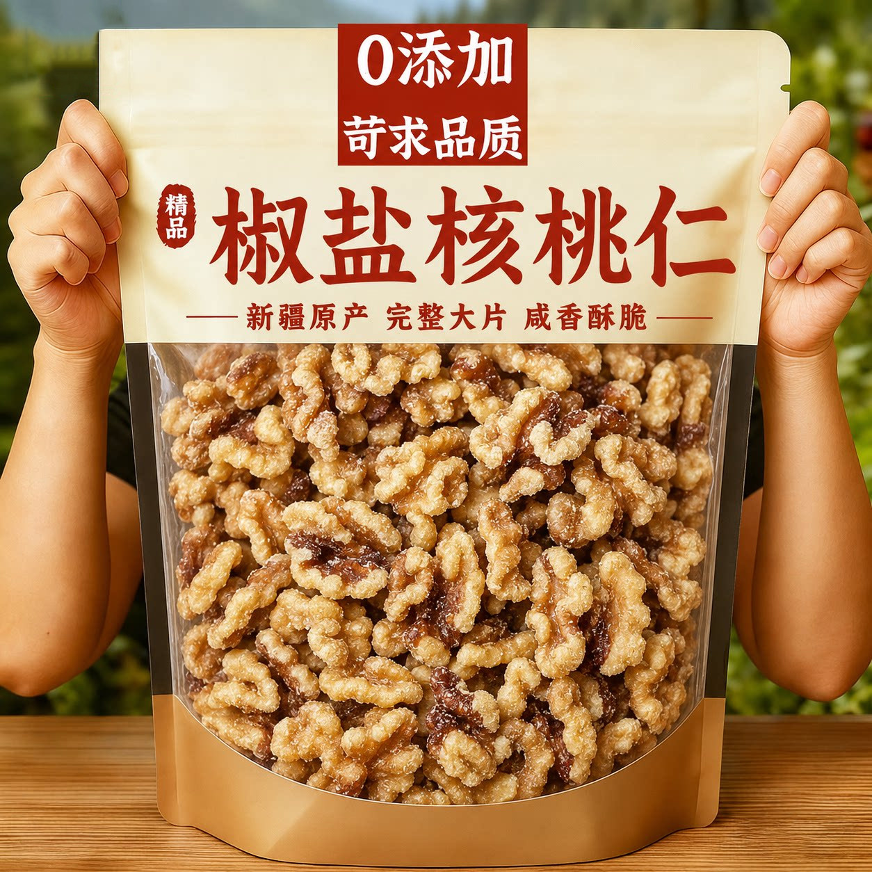 核桃仁特级椒盐核桃仁2026新货正品去皮核桃仁坚果咸味烘焙零食
