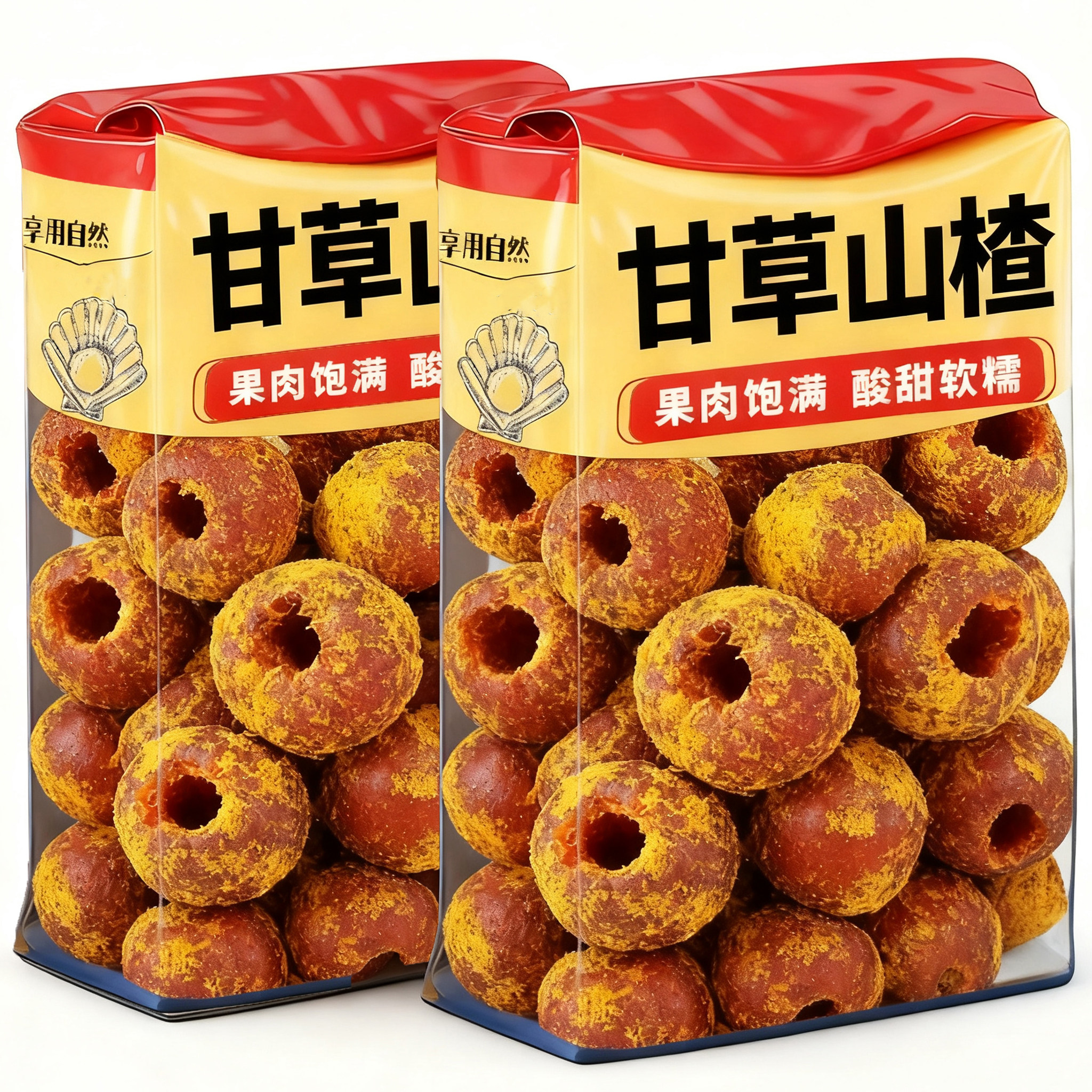 正宗甘草空心山楂果脯干零食蜜饯无核无糖甘草山楂孕妇果脯小零食