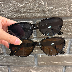 儿童复古猫眼黑色墨镜太阳眼镜男女童高级感休闲防紫外线遮阳镜潮