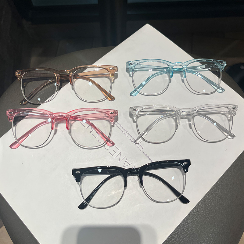 2025新款儿童防蓝光平光镜休闲百搭型电脑镜潮舒适方框米钉护目镜
