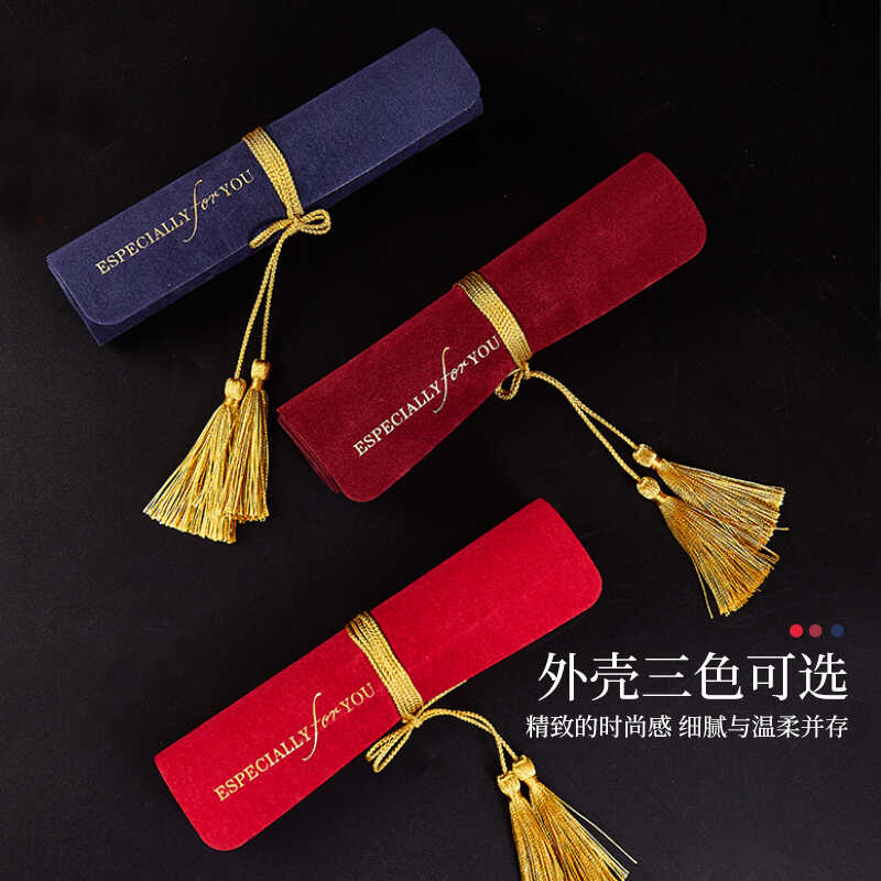 欧式定制高级感创意丝绒卷轴请柬