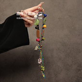 美拉德民族风串珠编制手提链手腕短挂绳手机壳汽车钥匙扣包包挂件