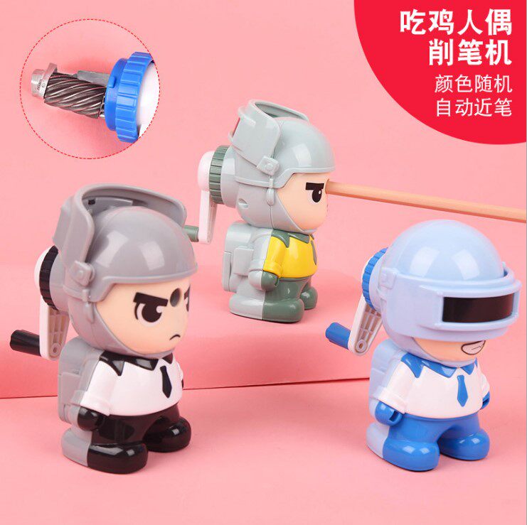 치킨 연필 깎이 연필 연필 깎이 PLAYERUNKNOWNS BATTLEGROUNDS 초등 학생 다기능 손 연필 깎이 남성