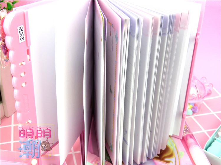 번호 잠금 일기 노트 소녀 DIY 일기 라인 석 진주 공주 잠금 메모장 초등 학생