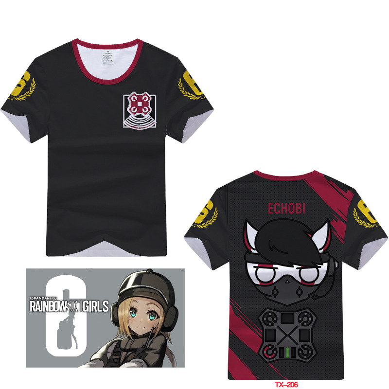 Rainbow Six 彩虹六号 育碧游戏周边 全彩短袖 夏季男女潮流T恤在类目 模玩/动漫/周边/cos/桌游, Cosplay服饰/道具/服务, JK/DK/学生装cos中 - 来自Buy2taobao.com提供专业的淘宝代购服务