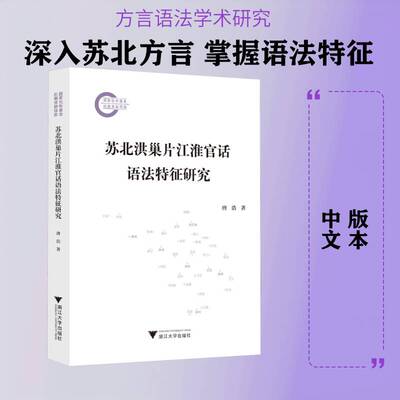苏北洪巢片江淮官话语法特征研究唐浩浙江大学出版社9787308249249 经济书籍