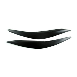 适用于大众新POLO波罗改装 黑色树脂灯眉前大灯眉贴