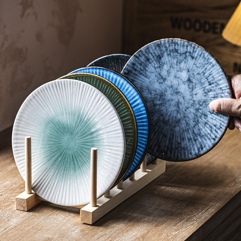 光芒7英寸圆形小吃碟釉下彩陶瓷餐具家用零食碟子小号商用吐骨碟,餐饮具,盘,淘宝优惠券,粉丝福利购,淘宝优惠卷