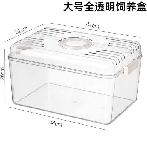手提宠物饲养盒甲虫饲养盒寄居螃蟹仓鼠守宫饲养箱乌龟爬宠外带盒