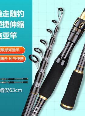 伸缩路亚竿套装水滴轮全