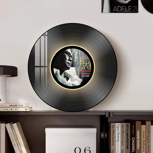 歌星蓝牙音响画黑胶唱片歌手周边专辑发光装饰画客厅卧室摆画壁画