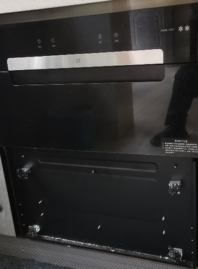 华帝消毒碗柜配件ZTD100-I13027黑色钢化玻璃定制耐高温玻璃面板