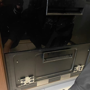 定制德意嵌入式消毒碗柜配件黑色钢化玻璃下门板面板抽屉玻璃