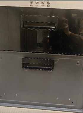 恒大标配美的嵌入式消毒碗柜配件MXV-ZLP90Q05黑色钢化玻璃门更换