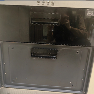 恒大标配美的嵌入式消毒碗柜配件MXV-ZLP90Q05黑色钢化玻璃门更换