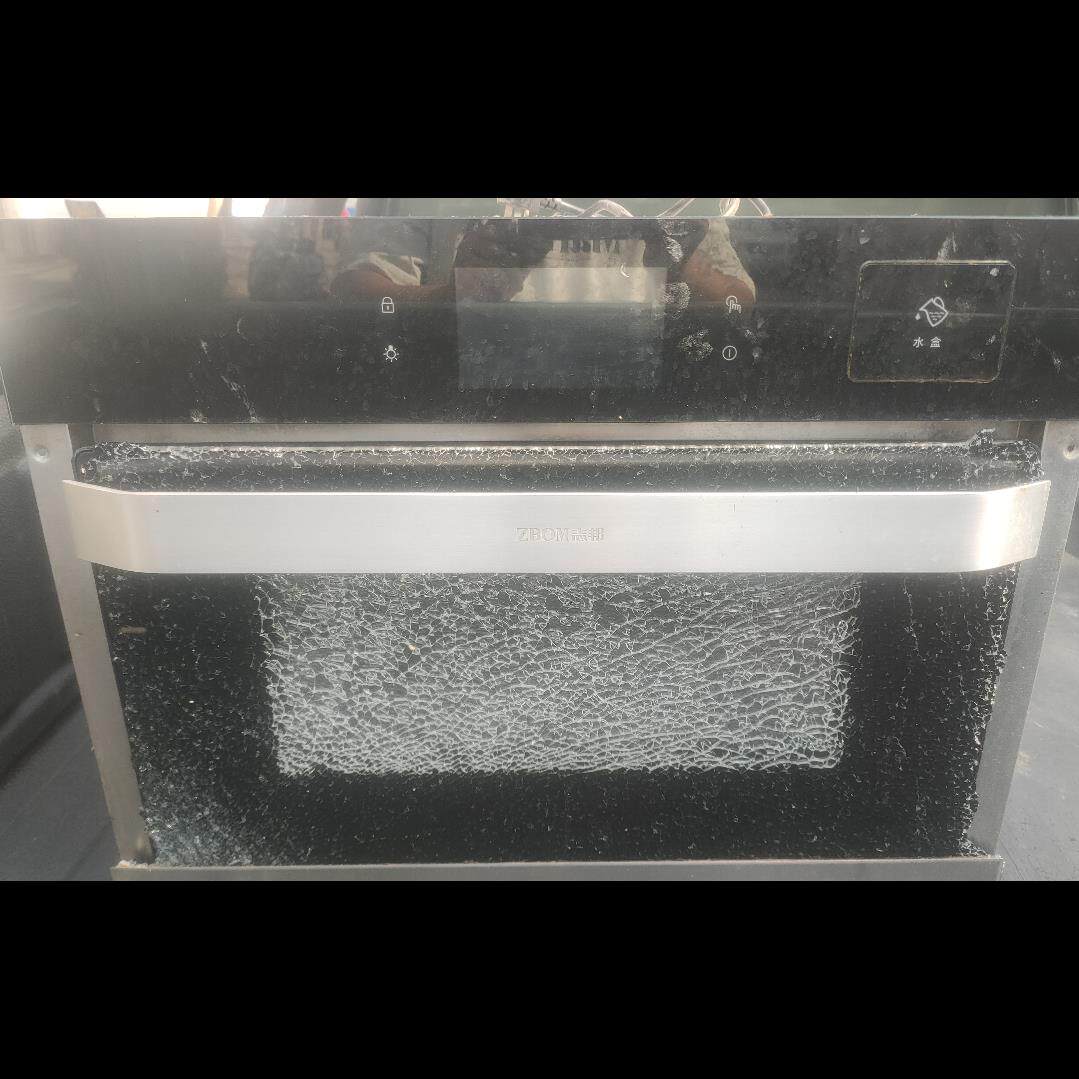 志邦35L05组合微波炉微蒸烤一体机嵌入式前钢化玻璃面板门板破损