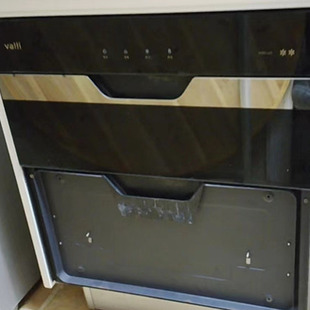 定制华帝ZQD90-L03嵌入式消毒碗柜配件黑色钢化玻璃抽屉面板