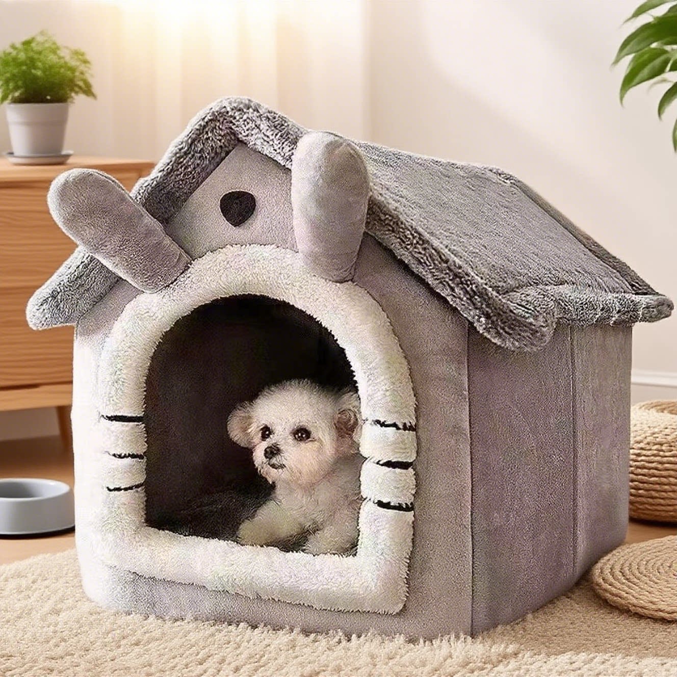 猫窝狗窝房子型小型犬泰迪四季通用冬季保暖可拆洗狗屋宠物床用品