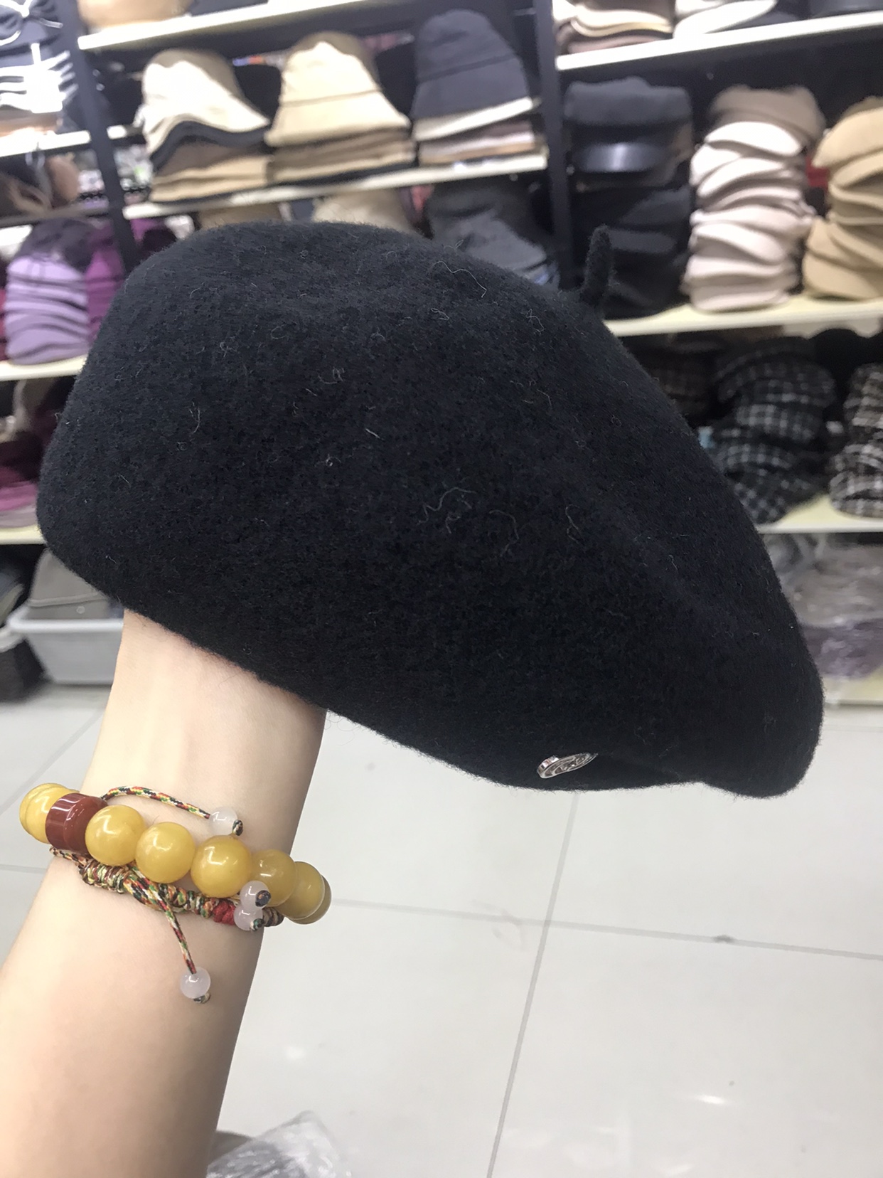 法式复古贝雷帽女秋冬季羊毛呢蓓蕾帽子韩版定型设计显脸小画家帽