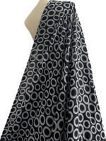 High-quality 50D encrypted yarn spring and summer printed fabric, black base firework non-permeable, non-elastic soft clothing fabric thumbnail 5