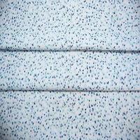 Elastic linen chiffon printed fabric, light blue base polka dot slightly translucent silk-like fabric, new summer dress material thumbnail 3