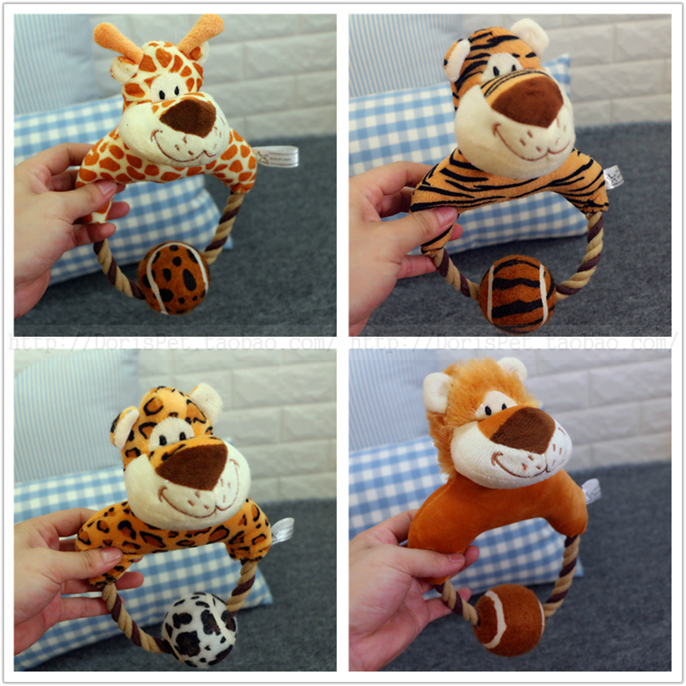 狗狗发声玩具 宠物斗牛动物园毛绒串球玩具结绳网球训练玩具用品|ruв категории животное/Животное питание и принадлежностей, кошка/собака игрушка, звучание игрушка - от Buy2taobao.com для оказания профессиональной услуги покупки агента Taobao