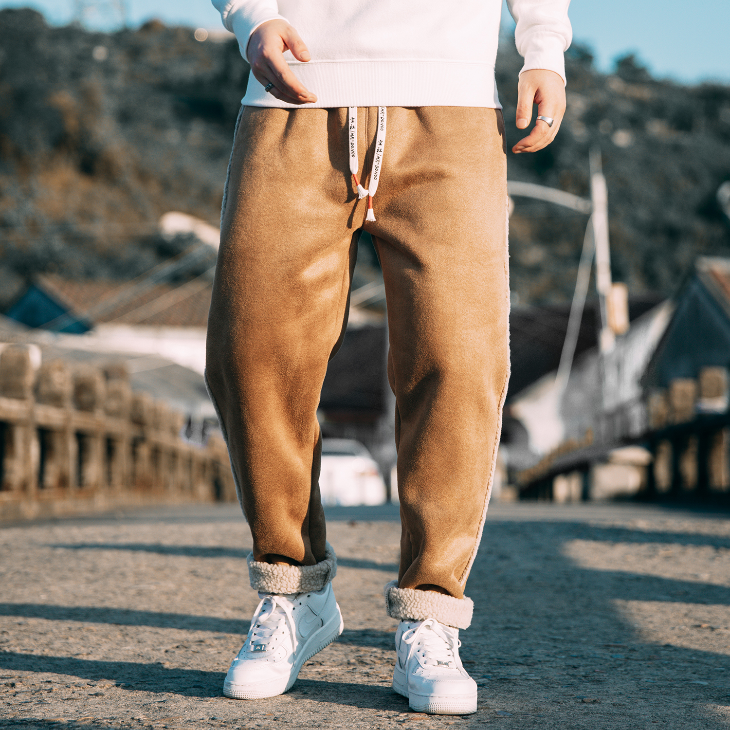 琳琅长裤休闲裤中国风羊羔毛长裤