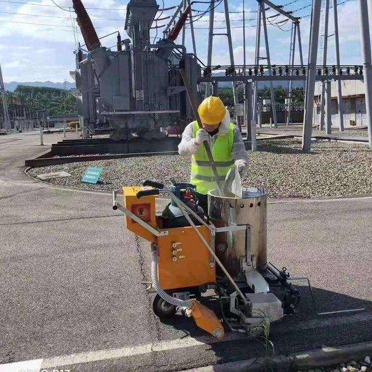 道路标识反光热熔漆划线机5-45公分热熔涂料标线车车位线划线机