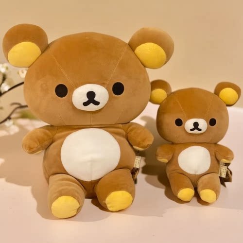 现货日本正品轻松熊松弛肥仔胖乎乎素熊公仔s玩偶m码易烊千玺同款