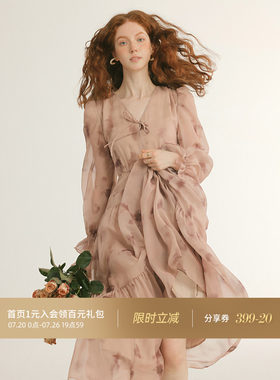 从那以后法式风碎花裙蛋糕裙子女