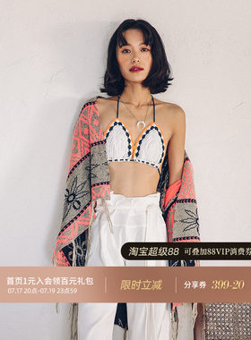SINCE THEN从那以后原创设计沙滩比基尼镂空性感白色泳衣 克里比