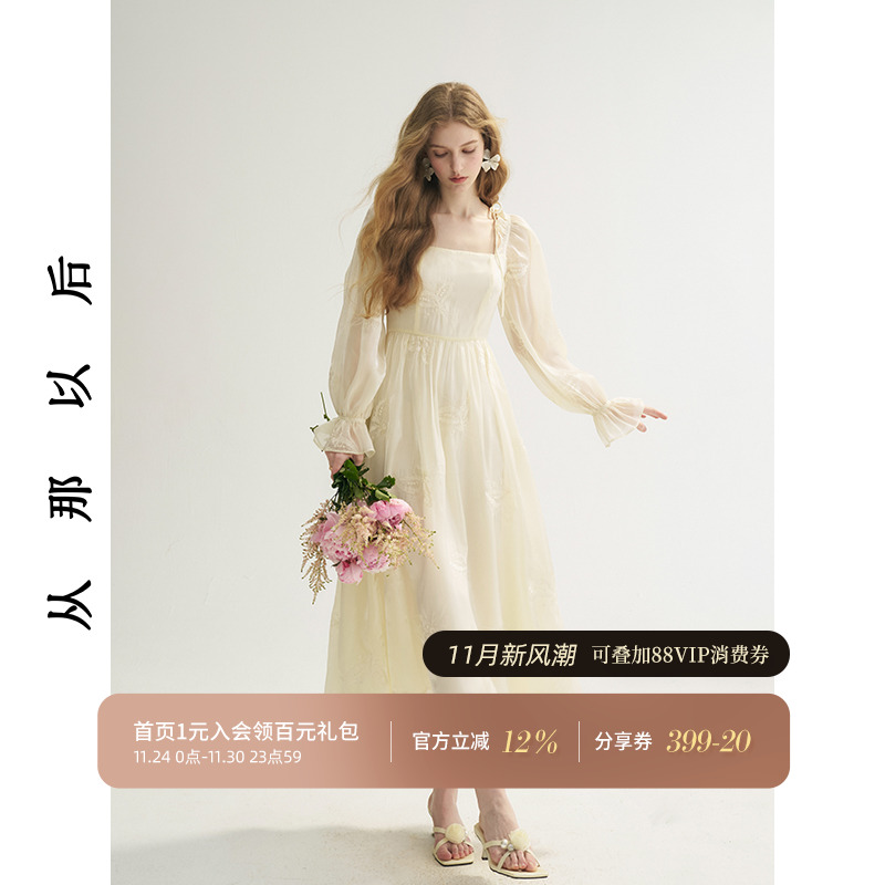 从那以后白色连衣裙法式穿搭春季