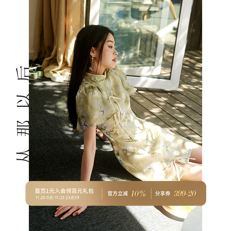 复古温柔小个子显瘦裙子