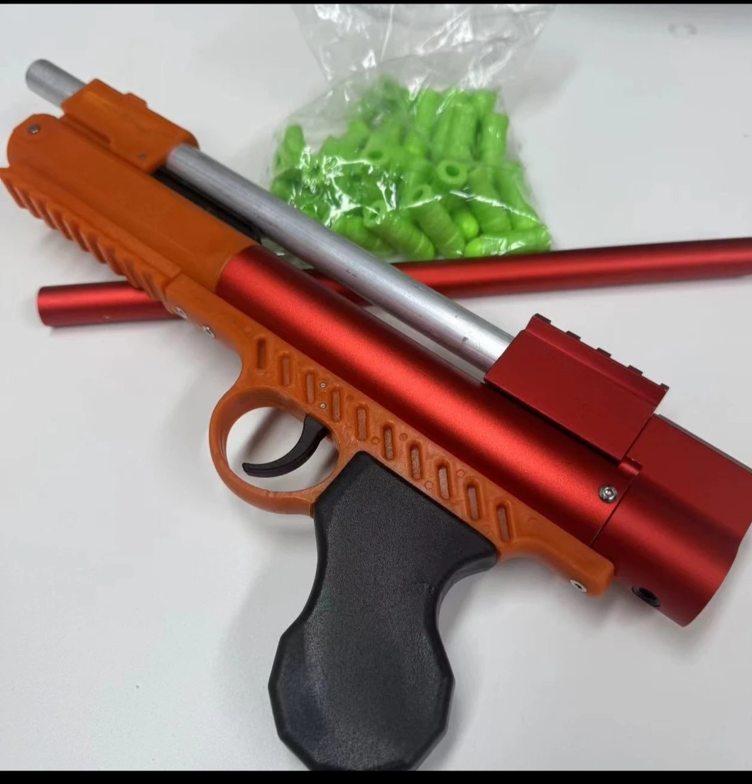 手工diy海绵软蛋发射器软蛋玩具户外气压式玩具可折叠