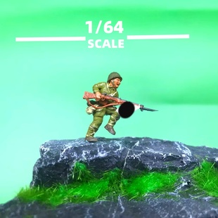 1/64二战兵人微缩模型小人沙盘场景模型玩具迷你士兵人场景装饰