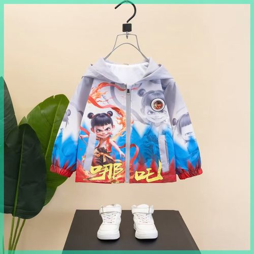 男童外套痞帅风赛罗2025新款女童哪吒冲锋衣女童塞罗玩具潮